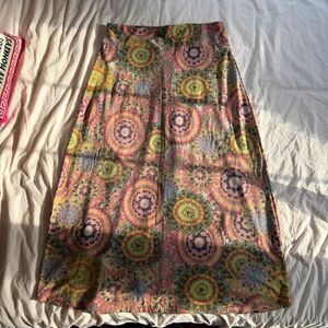 Colorful 2000s swing maxi skirt